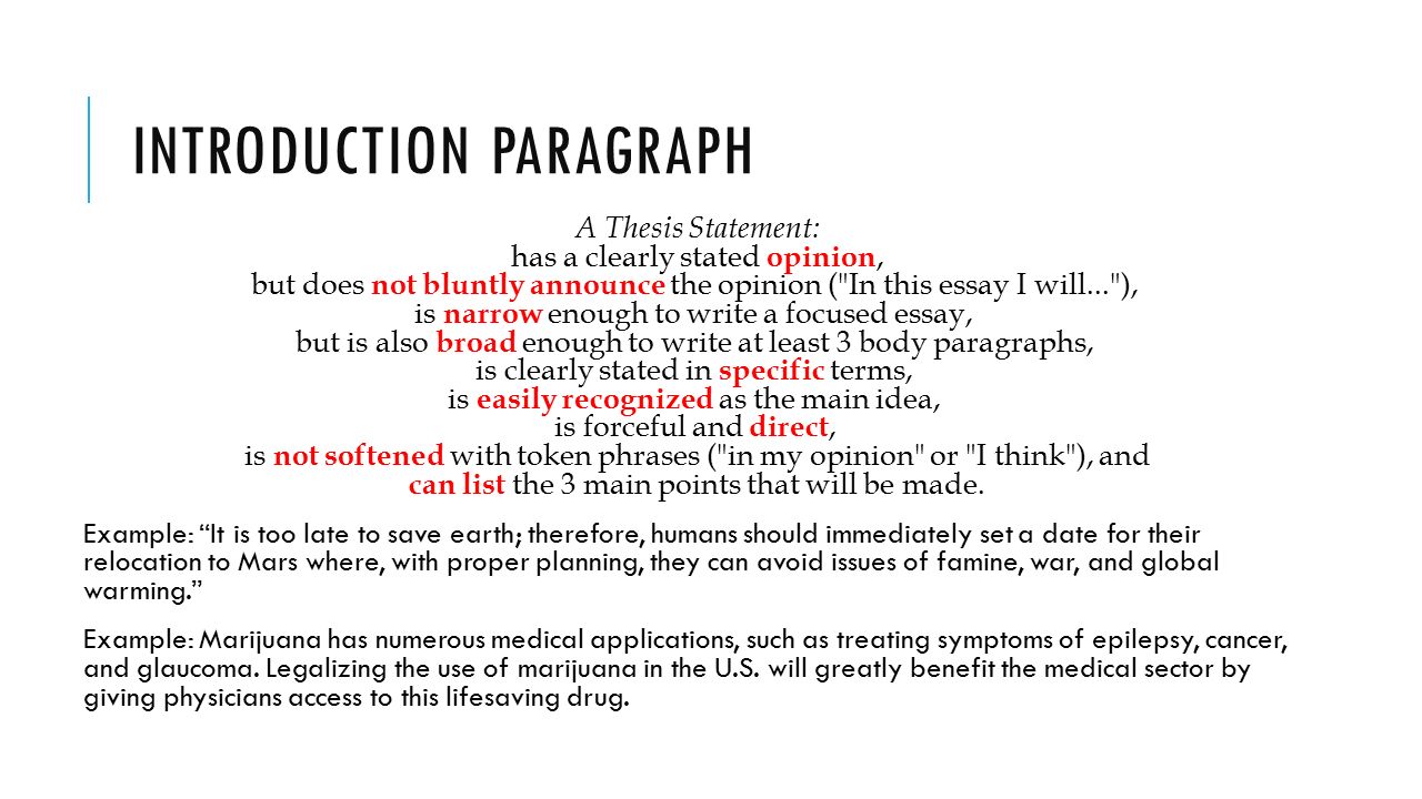 How to Write an Introduction Paragraph in a Persuasive Essay